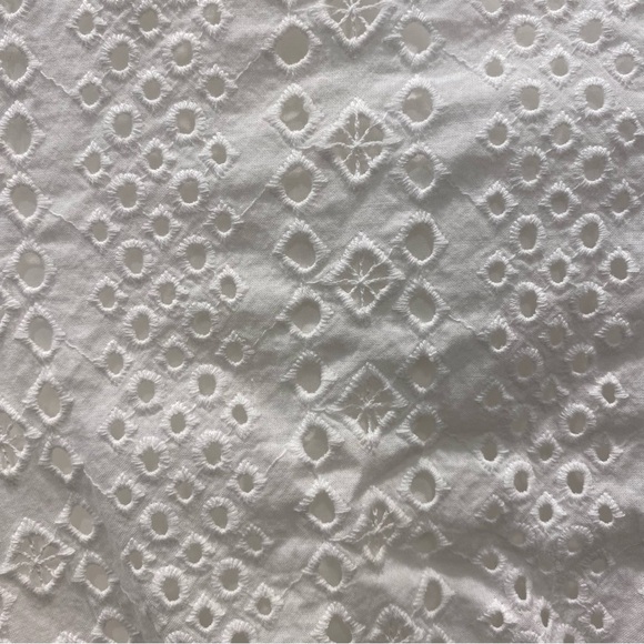 J. Crew Eyelet White Cotton Sleeveless Midi Dress - Picture 5 of 8